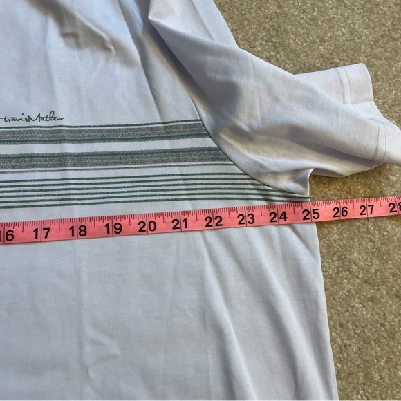 NEW Travis Mathew Polo Shirt Mens XXL 2XL White Golf Casual Performance FLAW - Picture 7 of 10
